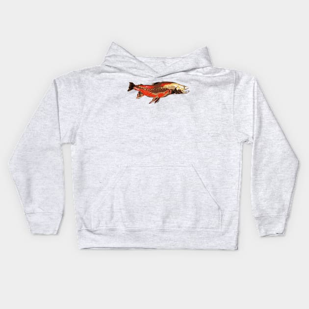 Arctic Char Fish Kids Hoodie by Worldengine